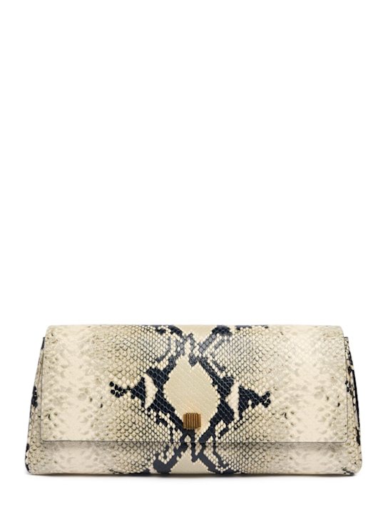 Khaite Audrey python embossed leather clutch