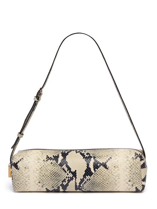 Khaite Kye python embossed leather shoulder bag