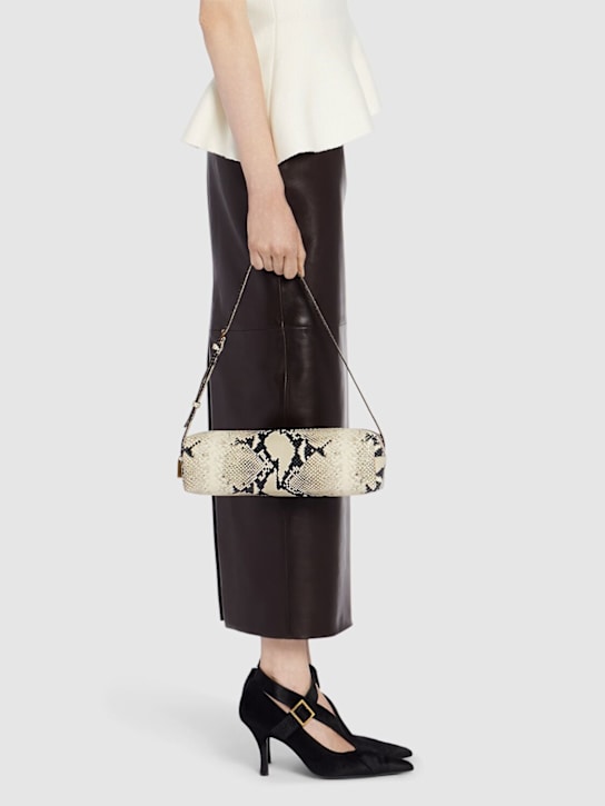 Khaite Kye python embossed leather shoulder bag