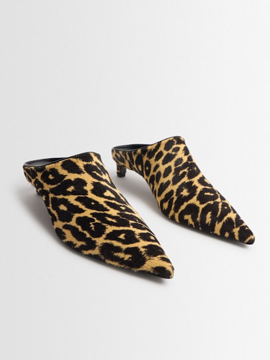Jil Sander 35mm Leopard print ponyhair mules 3 Jil Sander 35mm Leopard print ponyhair mules