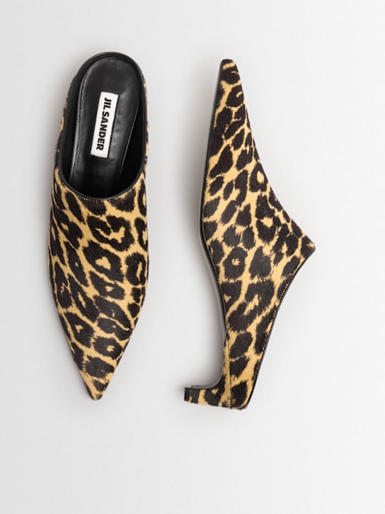 Jil Sander 35mm Leopard print ponyhair mules 4 Jil Sander 35mm Leopard print ponyhair mules