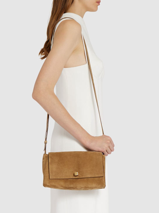Khaite Audrey suede crossbody bag
