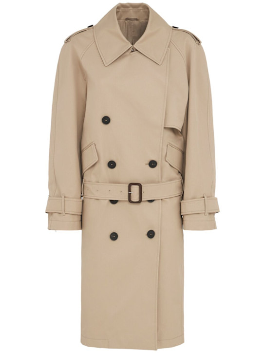 The Attico Cotton gabardine belted trench coat