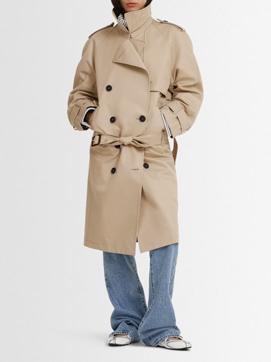 The Attico Cotton gabardine belted trench coat