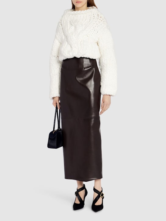 Khaite Ninel knit braided bonded sweater