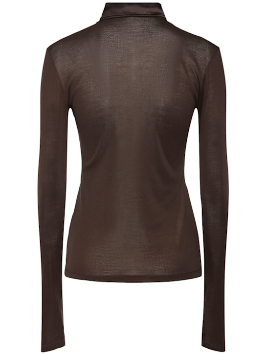 Tom Ford Silk jersey long sleeve polo