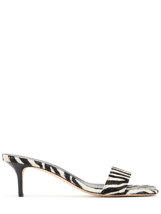 Aeyde 55mm Ilvy zebra print leather mules