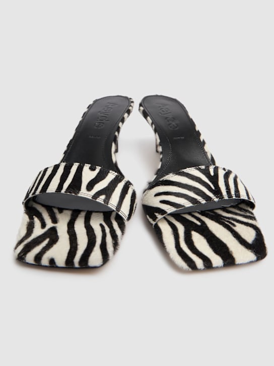 Aeyde 55mm Ilvy zebra print leather mules