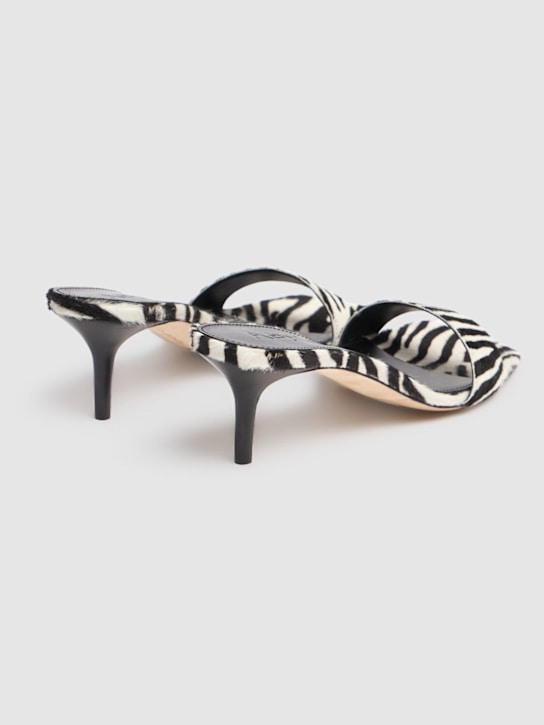 Aeyde 55mm Ilvy zebra print leather mules