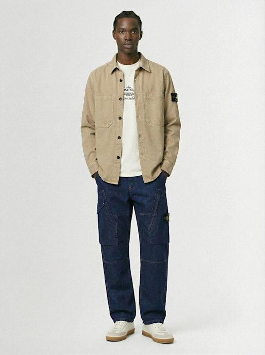 Stone Island Vintage effect cotton shirt