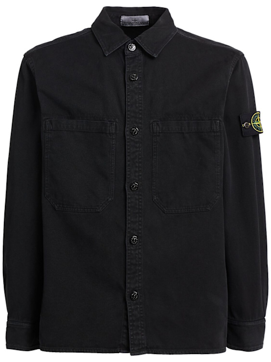 Stone Island Vintage effect cotton shirt