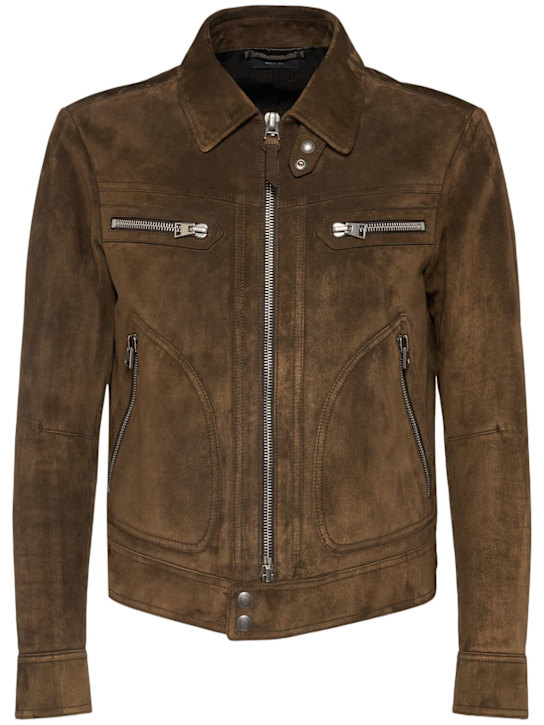 Tom Ford Soft suede zip-up leather jacket