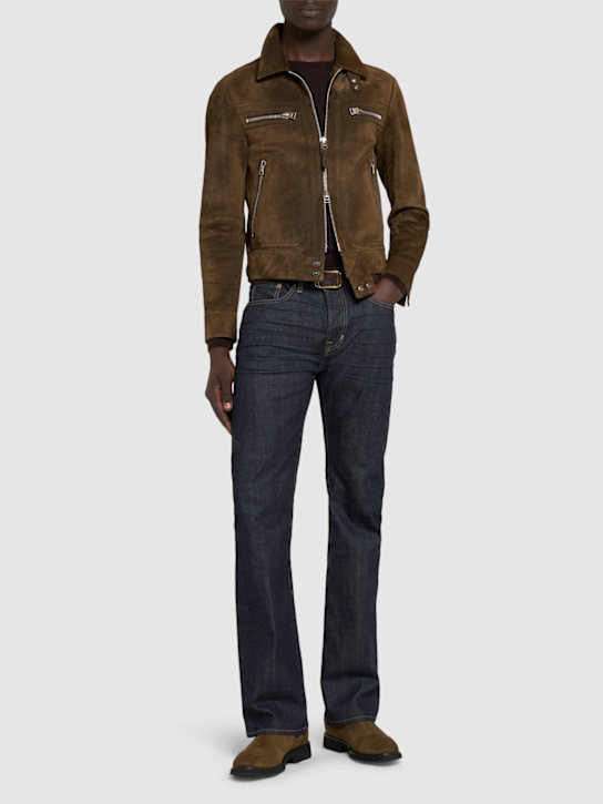 Tom Ford Soft suede zip-up leather jacket