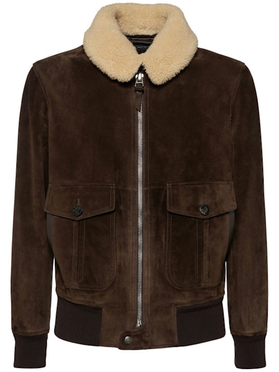 Tom Ford Suede & shearling bomber jacket