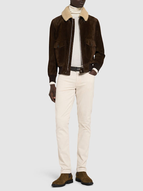 Tom Ford Suede & shearling bomber jacket