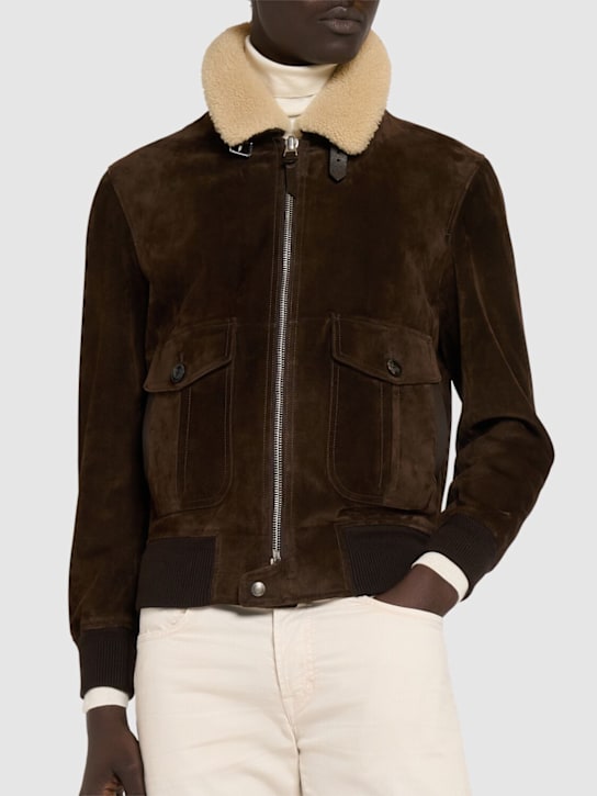 Tom Ford Suede & shearling bomber jacket