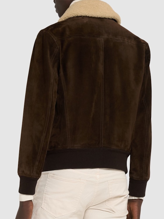 Tom Ford Suede & shearling bomber jacket