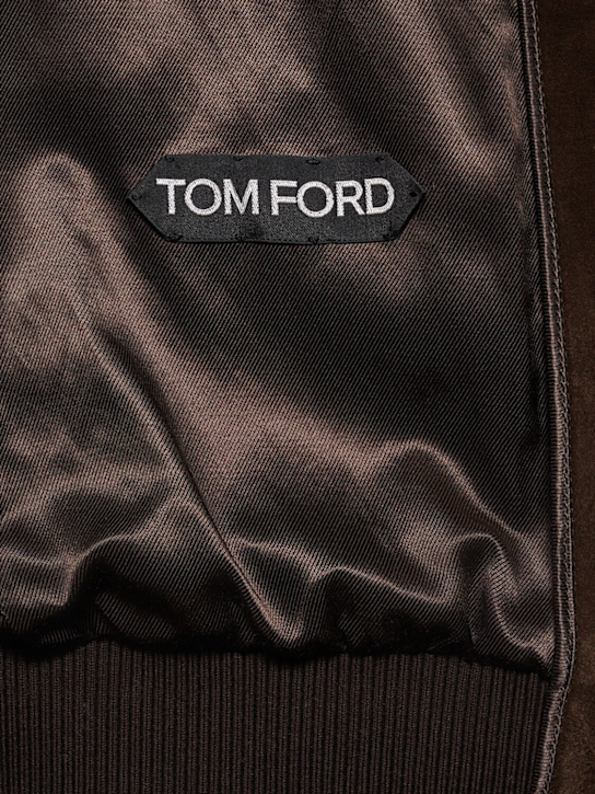 Tom Ford Suede & shearling bomber jacket
