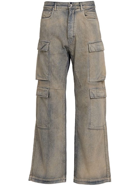 Rick Owens DRKSHDW Double cotton denim cargo jeans