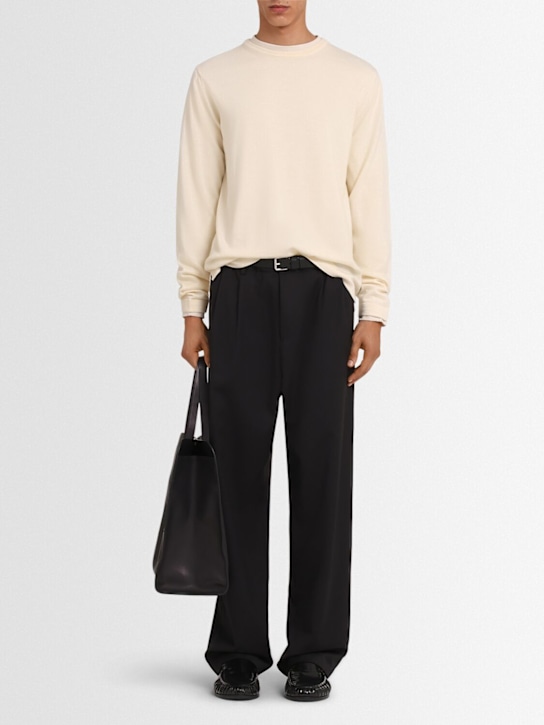 The Core Lightweight wool knit crewneck sweater