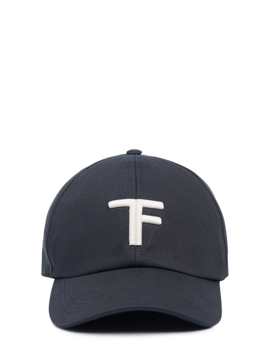 Tom Ford TF logo cotton & leather cap