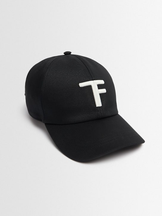 Tom Ford TF logo cotton & leather cap 5 Tom Ford TF logo cotton & leather cap