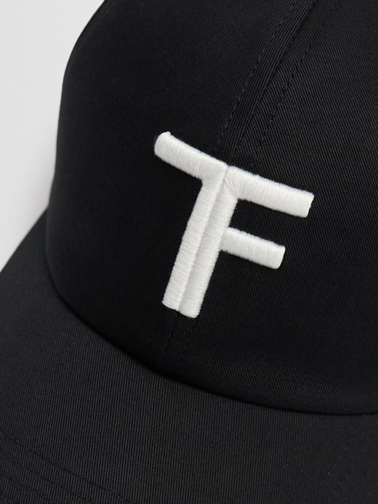 Tom Ford TF logo cotton & leather cap 6 Tom Ford TF logo cotton & leather cap