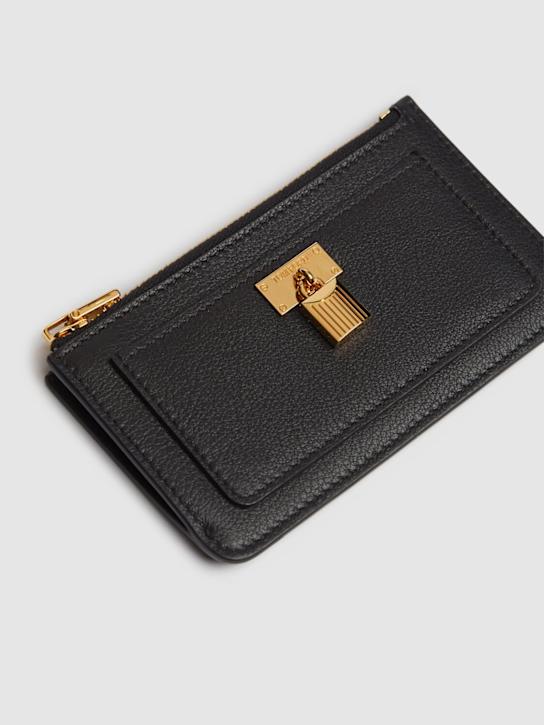 Tom Ford Padlock grain leather zipped card holder