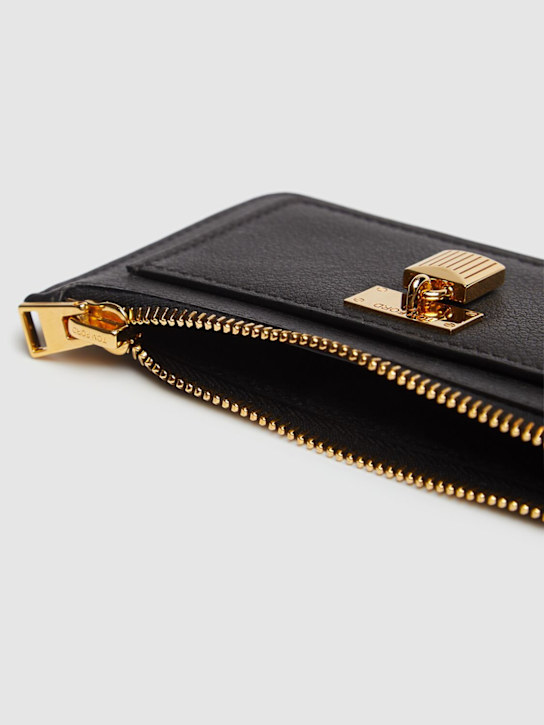 Tom Ford Padlock grain leather zipped card holder