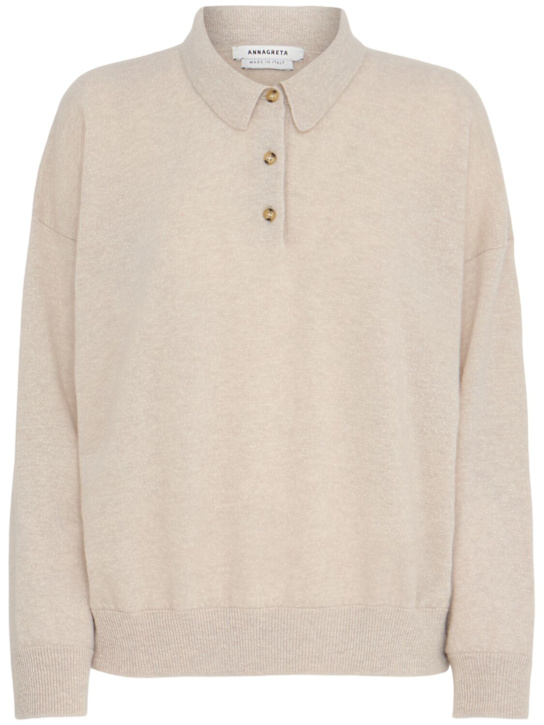 Annagreta Editta wool knit polo