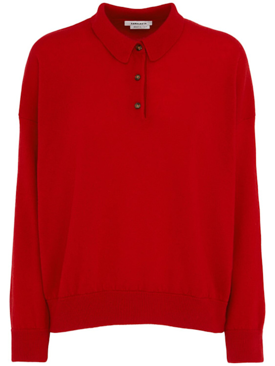 Annagreta Editta wool knit polo