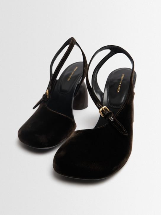 Dries Van Noten 95mm Heeled velvet sandals