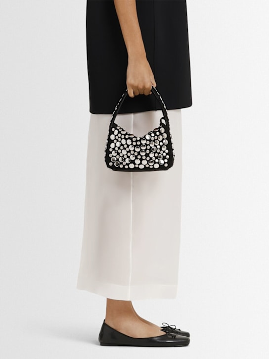 Khaite Small Elena studded suede top handle bag