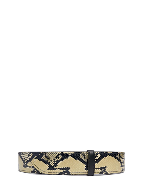 Khaite 5cm Theo python print leather belt