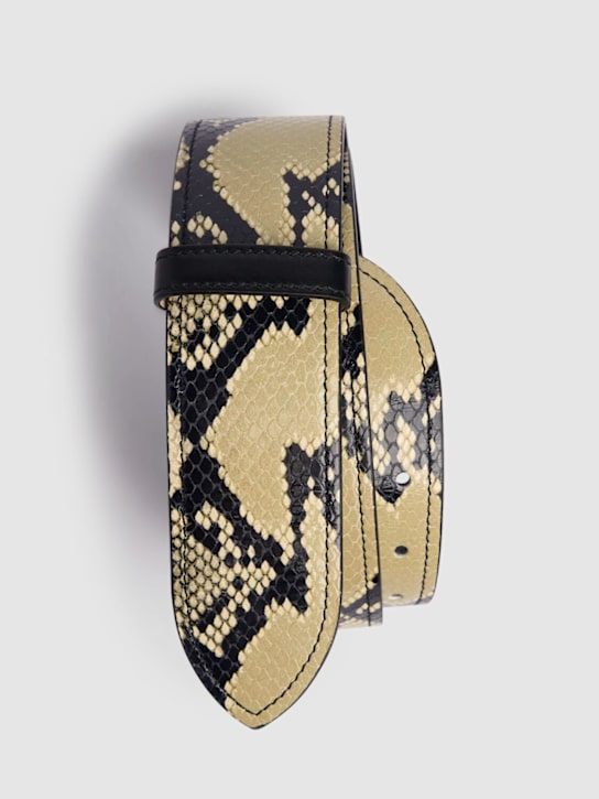 Khaite 5cm Theo python print leather belt