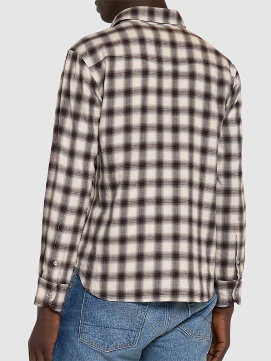 Tom Ford Checked cotton blend western shirt