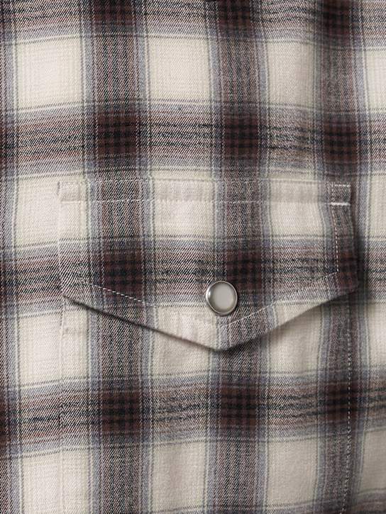 Tom Ford Checked cotton blend western shirt