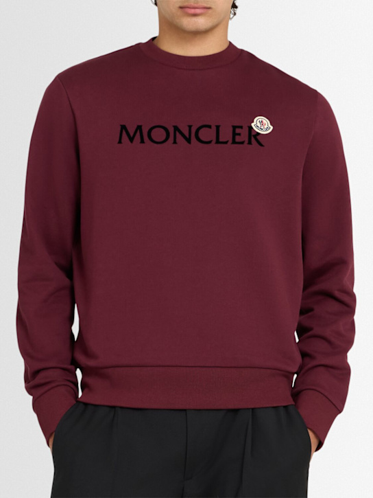 Moncler Logo cotton fleece crewneck sweatshirt 3 Moncler Logo cotton fleece crewneck sweatshirt