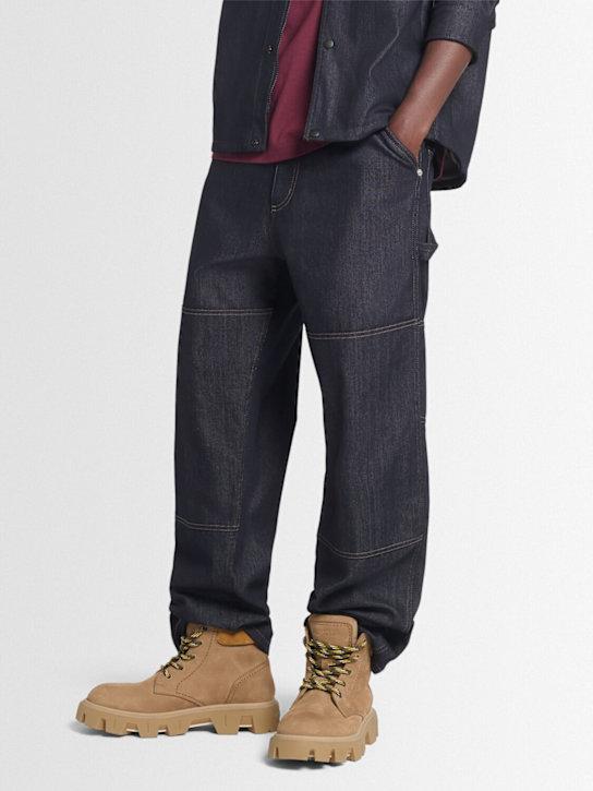 Moncler Peak City suede leather lace-up boots