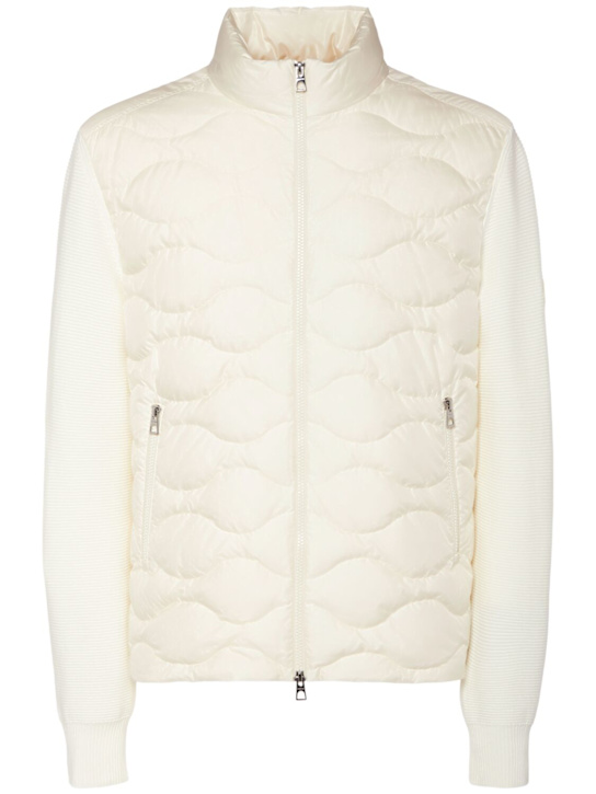 Moncler Cotton & nylon down cardigan jacket