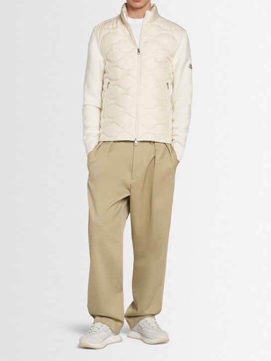 Moncler Cotton & nylon down cardigan jacket