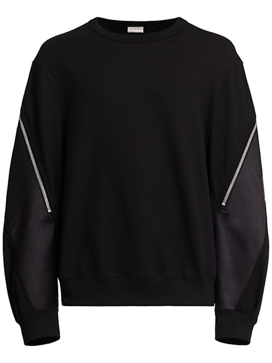 Dries Van Noten Hando cotton jersey & tech sweatshirt