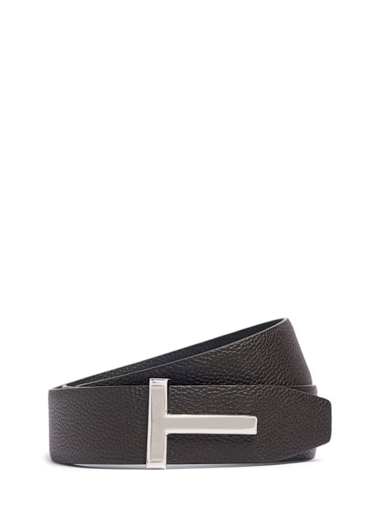 Tom Ford 40mm reversible grained leather T belt