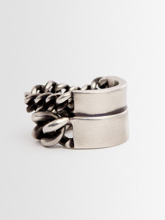 Ann Demeulemeester Ize double-chain silver ring