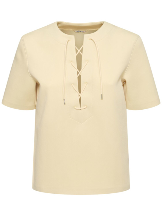 Auralee Wetsuit jersey lace-up top