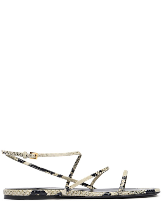 Khaite Loop python print flat sandals