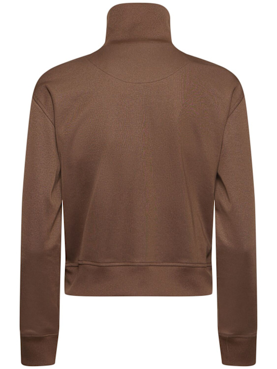 The Attico Shiny jersey zip track top