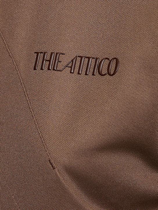 The Attico Shiny jersey zip track top