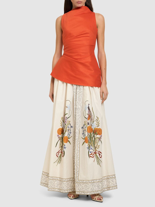 Giambattista Valli Printed poplin skirt