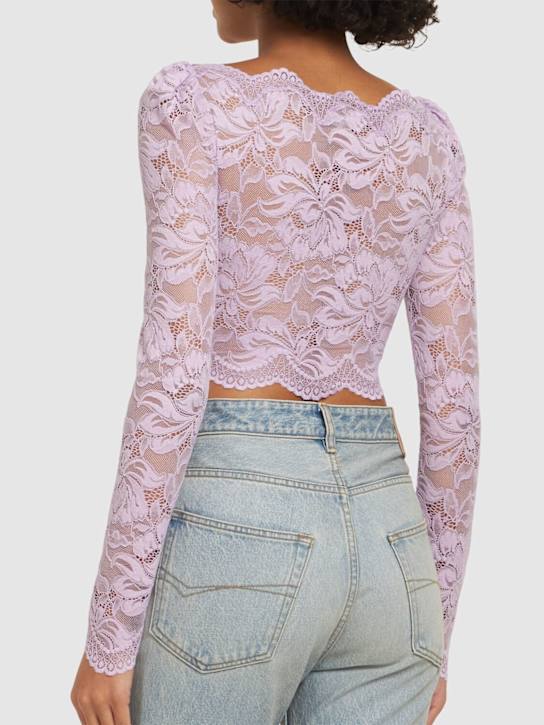 Rabanne Long sleeve lace crop top 3 Rabanne Long sleeve lace crop top